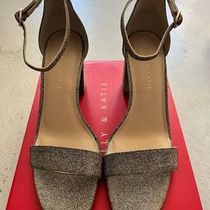 Kelly and Katie Bronze and glitter sandals